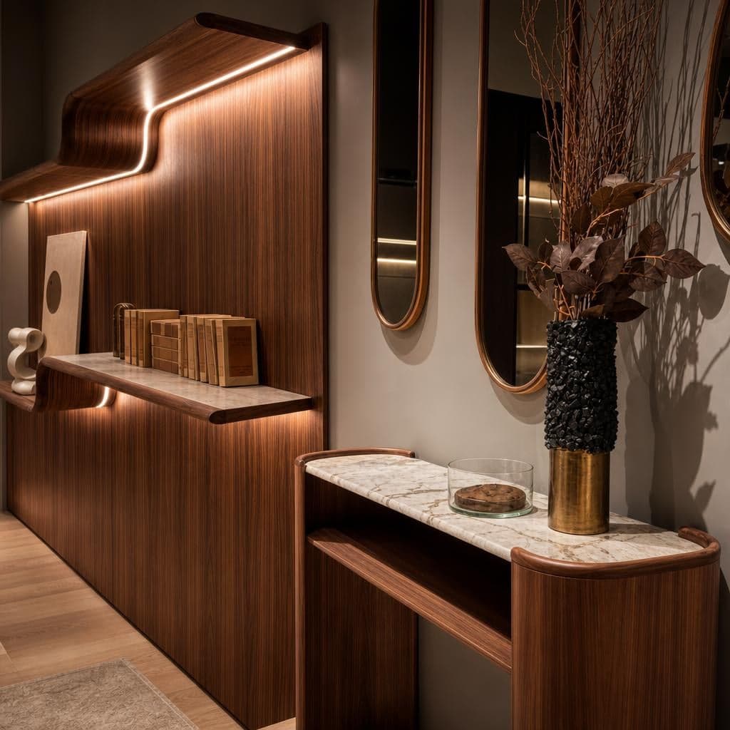 Walnut joinery installation by Start Point